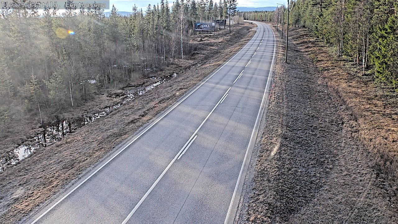 Weather Camera Image Väg 79 Kittilä, Lentoasema, Kittilä, Lappi