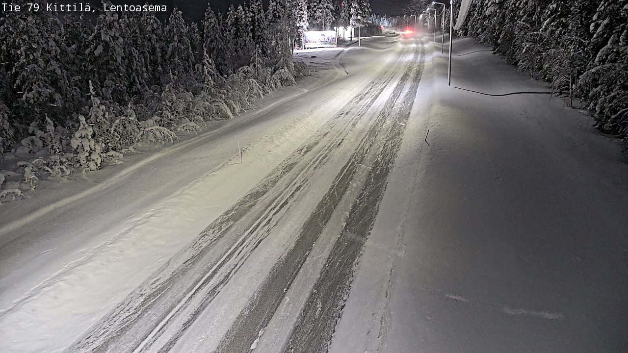 Weather Camera Image Väg 79 Kittilä, Lentoasema, Kittilä, Lappi