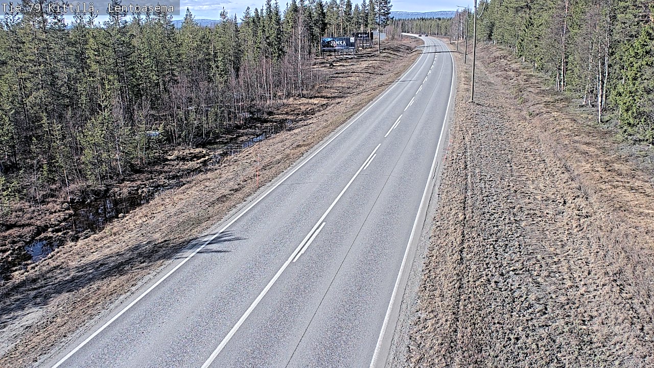 Weather Camera Image Väg 79 Kittilä, Lentoasema, Kittilä, Lappi