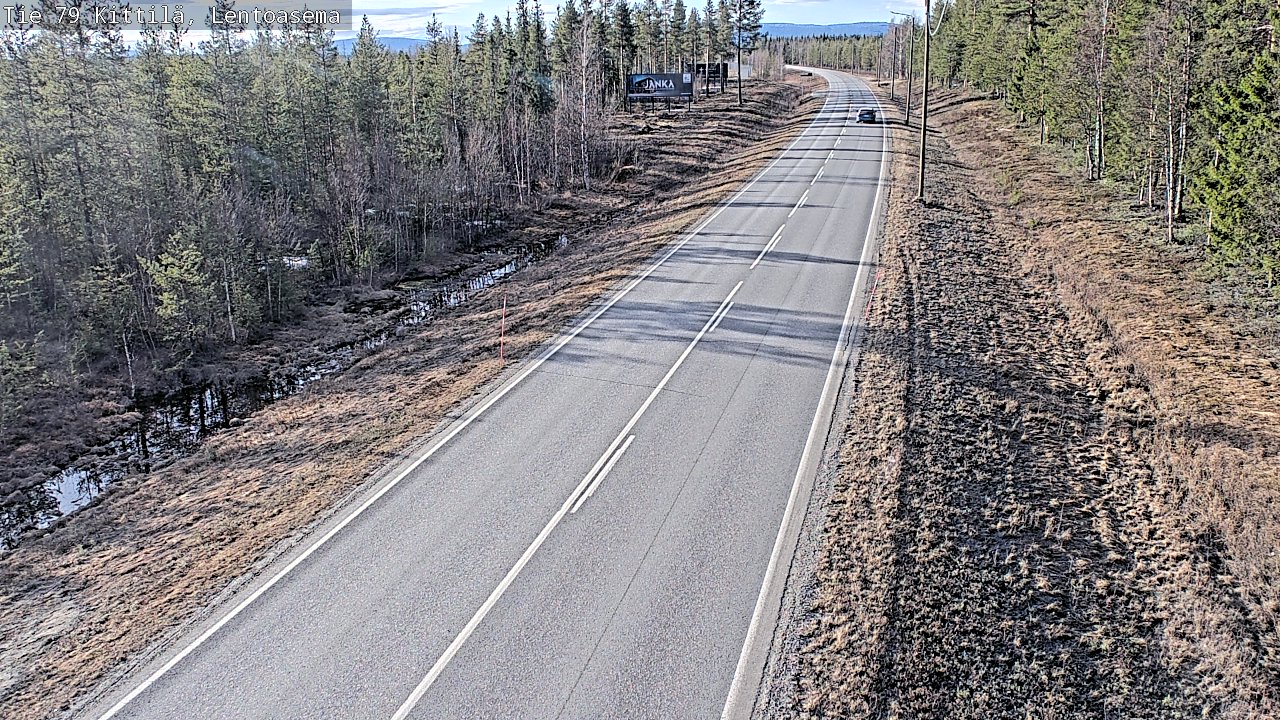 Weather Camera Image Väg 79 Kittilä, Lentoasema, Kittilä, Lappi