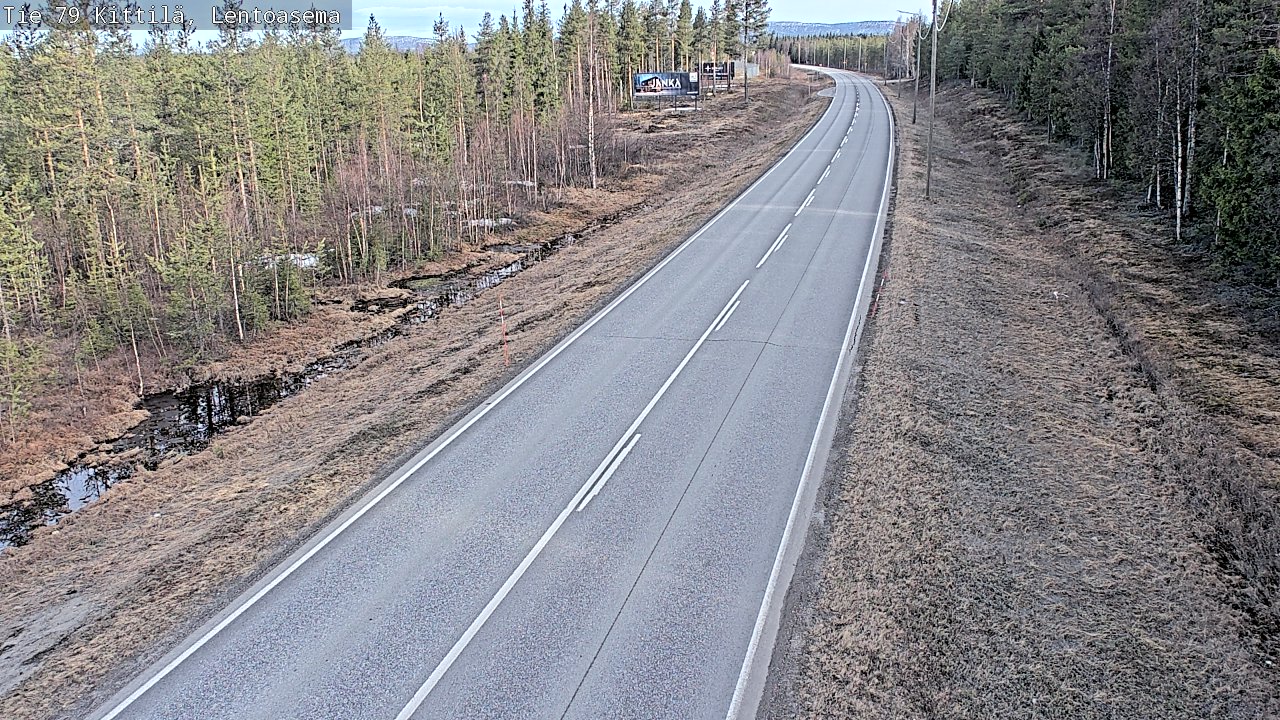 Weather Camera Image Väg 79 Kittilä, Lentoasema, Kittilä, Lappi