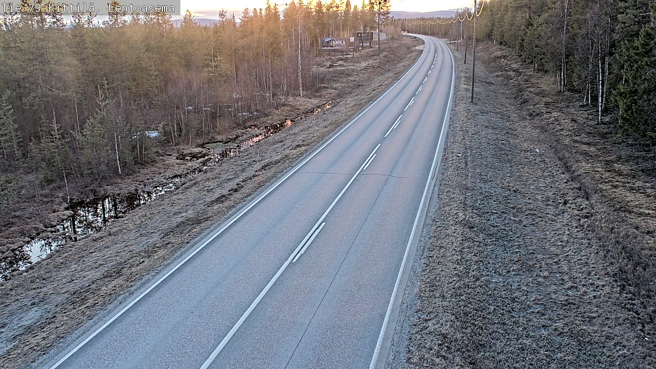 Weather Camera Image Väg 79 Kittilä, Lentoasema, Kittilä, Lappi