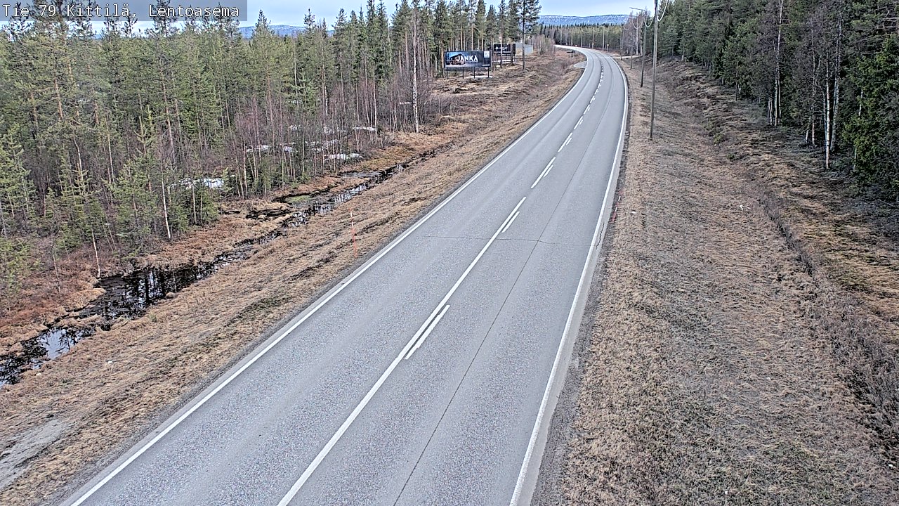 Weather Camera Image Väg 79 Kittilä, Lentoasema, Kittilä, Lappi