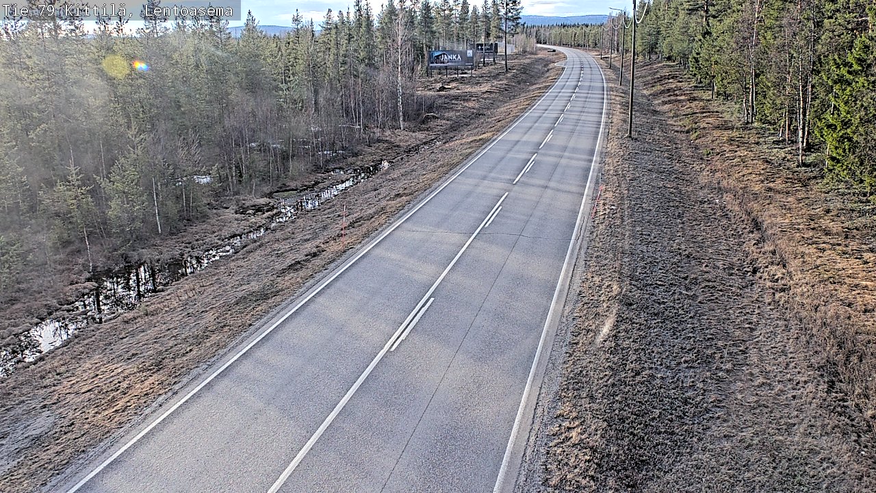 Weather Camera Image Väg 79 Kittilä, Lentoasema, Kittilä, Lappi