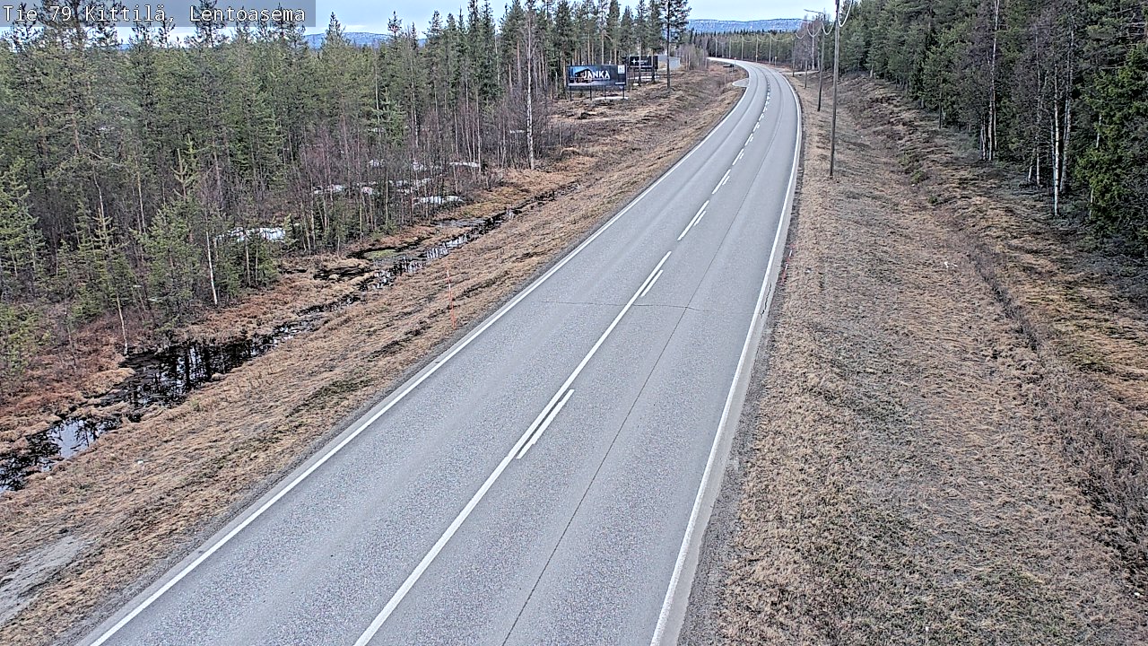 Weather Camera Image Väg 79 Kittilä, Lentoasema, Kittilä, Lappi