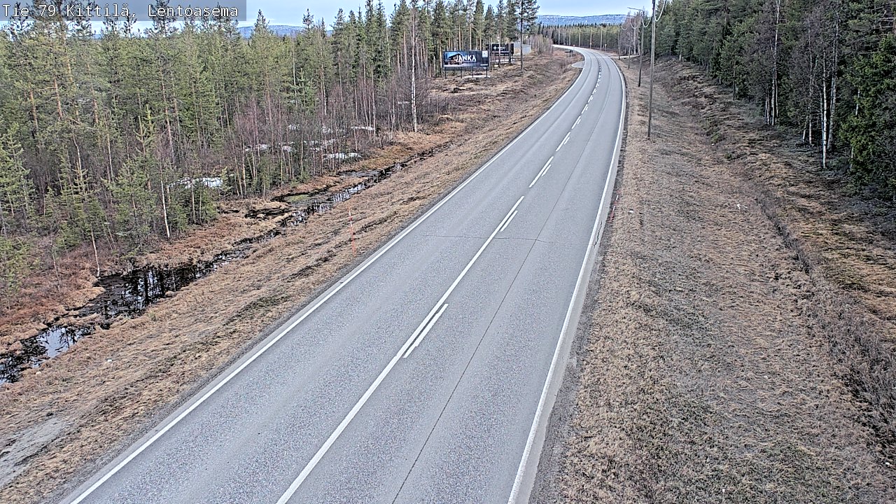 Weather Camera Image Väg 79 Kittilä, Lentoasema, Kittilä, Lappi
