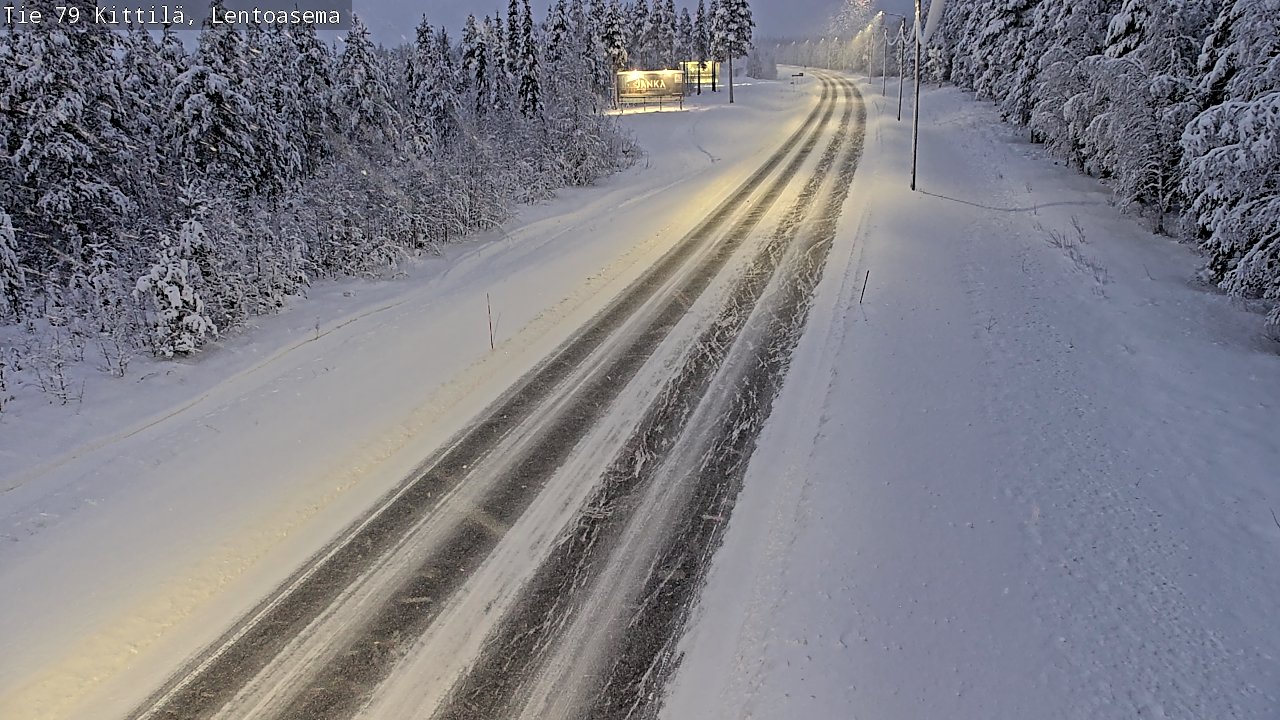 Weather Camera Image Road 79 Kittilä, Lentoasema, Kittilä, Lappi
