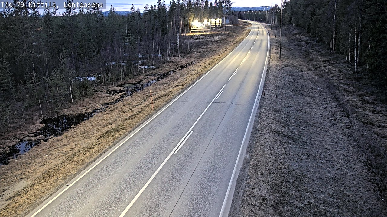 Weather Camera Image Väg 79 Kittilä, Lentoasema, Kittilä, Lappi