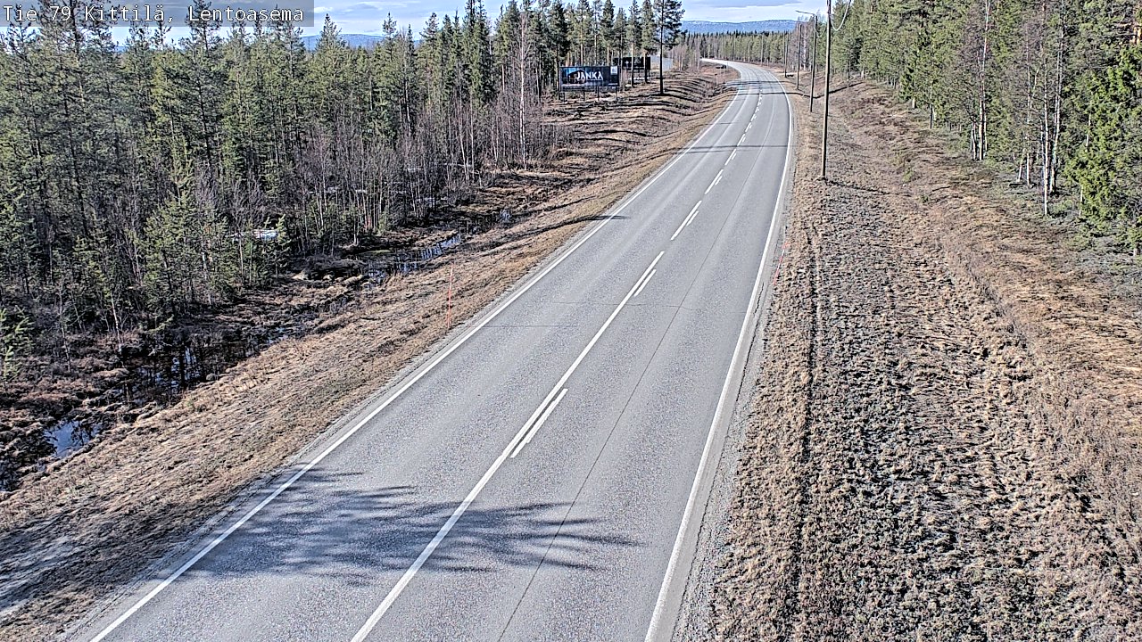 Weather Camera Image Väg 79 Kittilä, Lentoasema, Kittilä, Lappi