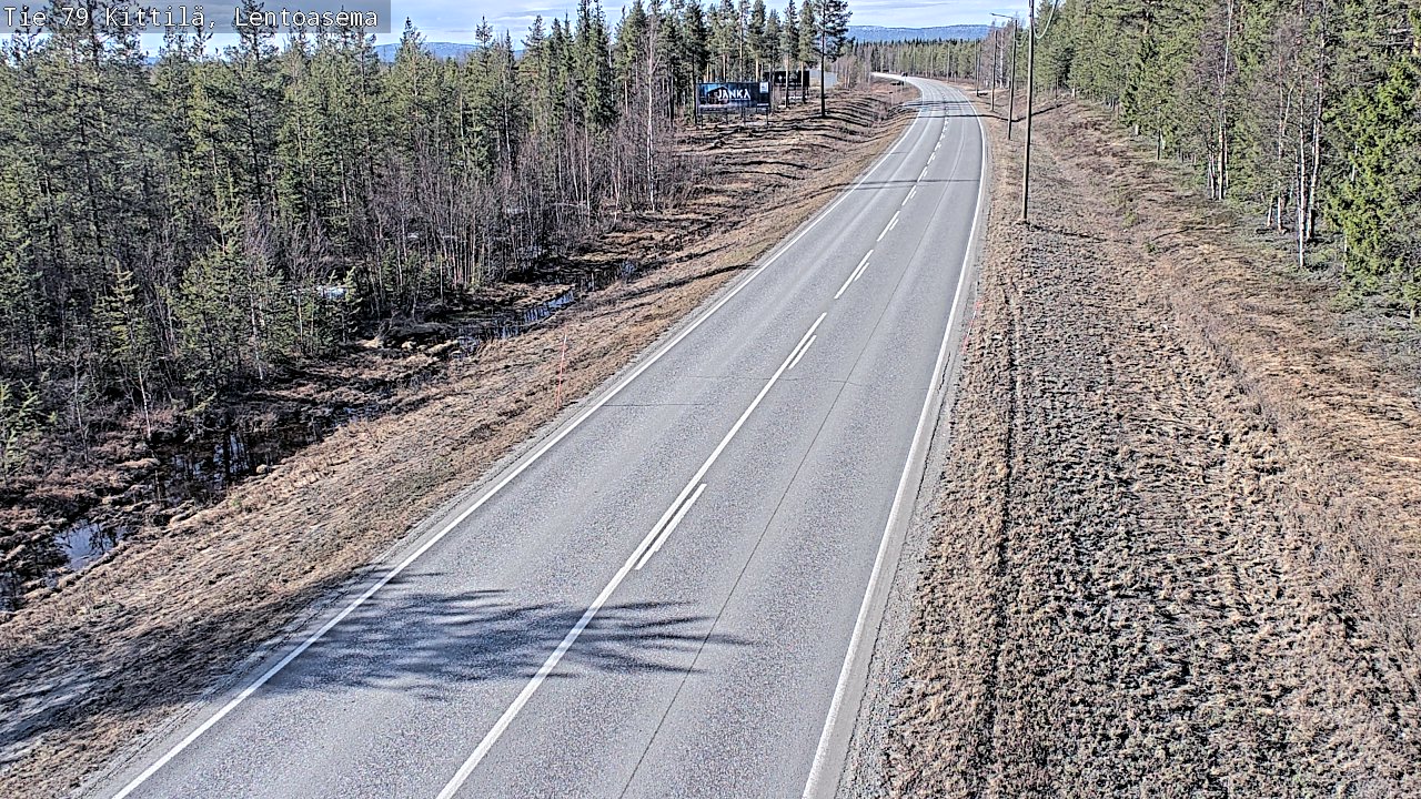 Weather Camera Image Väg 79 Kittilä, Lentoasema, Kittilä, Lappi