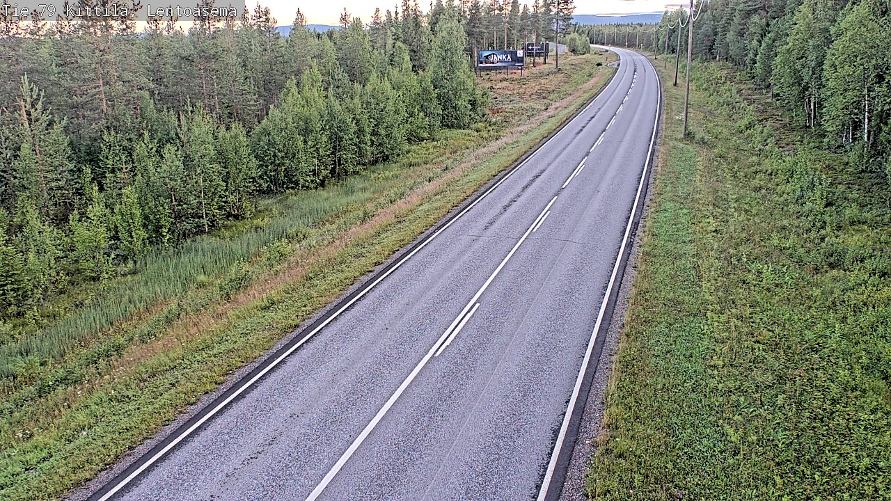 Weather Camera Image Väg 79 Kittilä, Lentoasema, Kittilä, Lappi