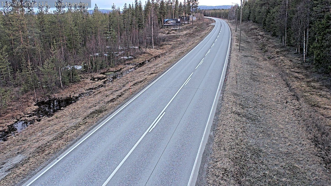 Weather Camera Image Väg 79 Kittilä, Lentoasema, Kittilä, Lappi