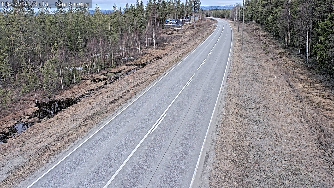 Weather Camera Image Väg 79 Kittilä, Lentoasema, Kittilä, Lappi