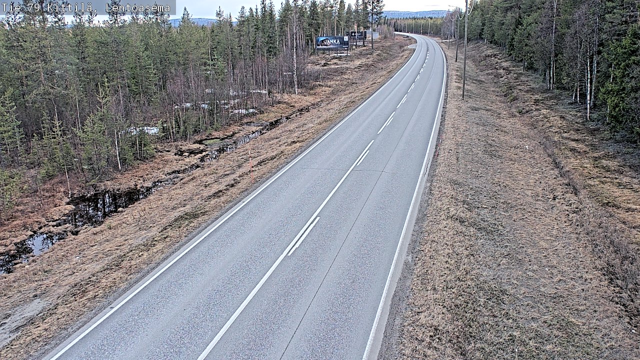 Weather Camera Image Väg 79 Kittilä, Lentoasema, Kittilä, Lappi