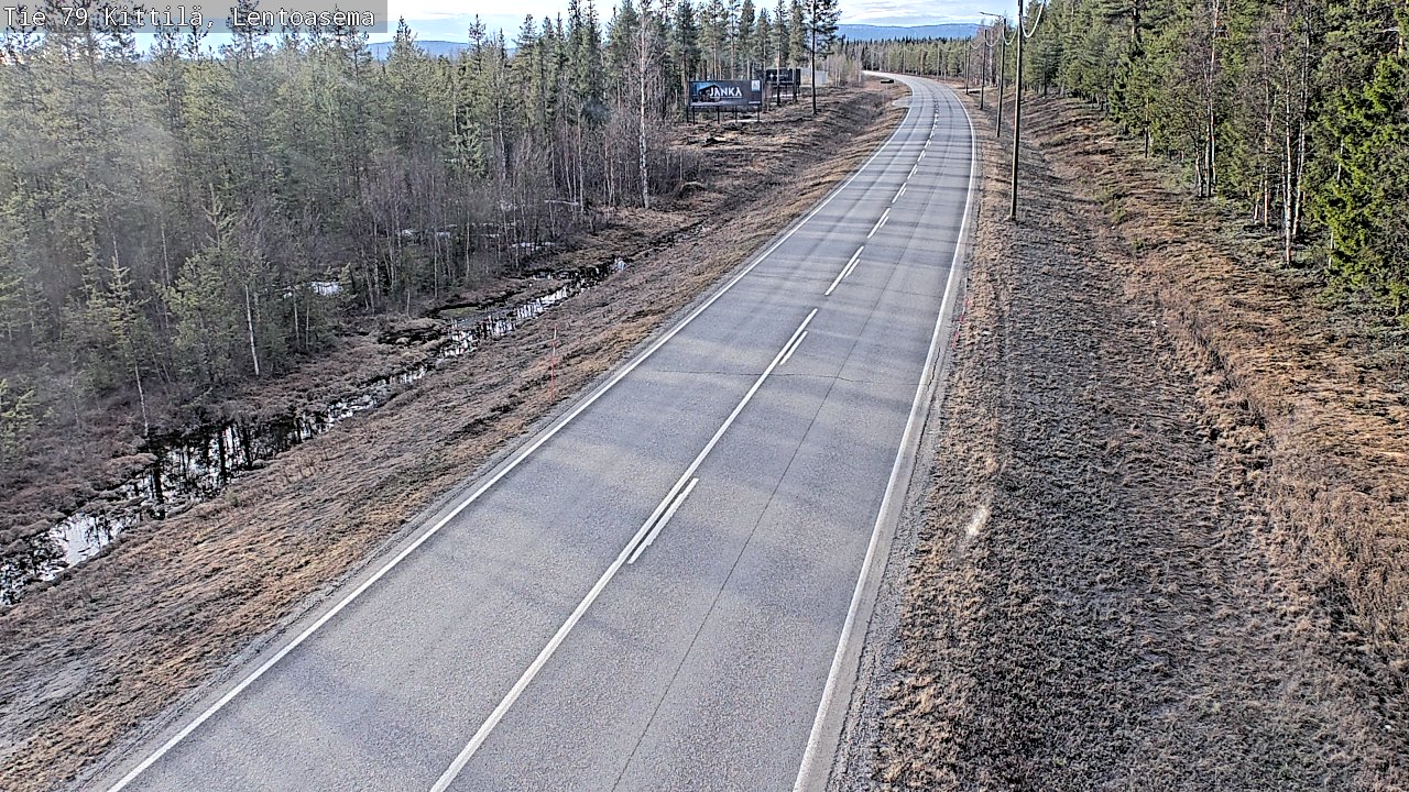 Weather Camera Image Väg 79 Kittilä, Lentoasema, Kittilä, Lappi
