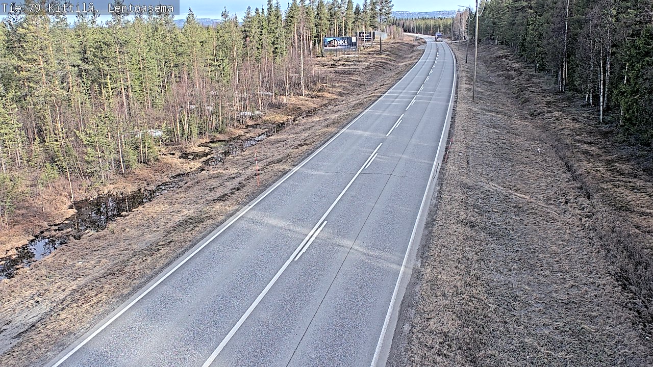 Weather Camera Image Väg 79 Kittilä, Lentoasema, Kittilä, Lappi