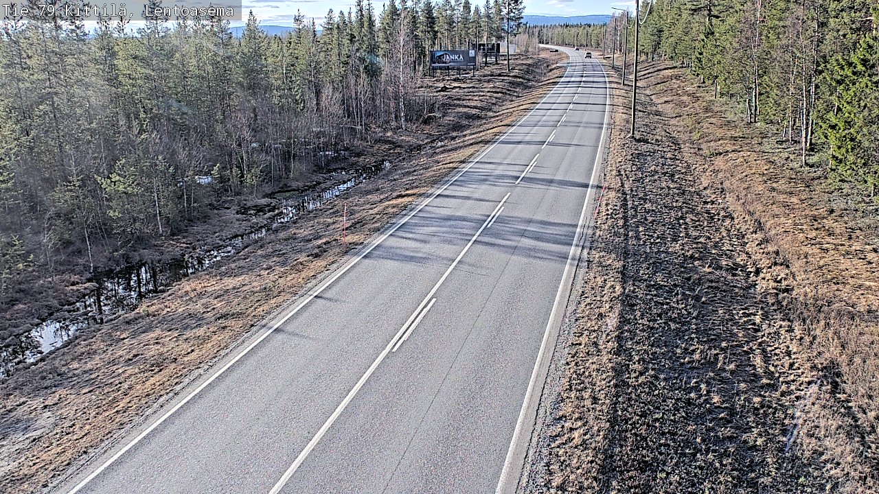 Weather Camera Image Väg 79 Kittilä, Lentoasema, Kittilä, Lappi