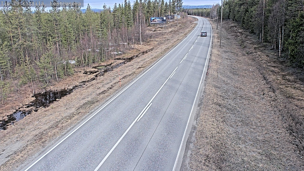 Weather Camera Image Väg 79 Kittilä, Lentoasema, Kittilä, Lappi