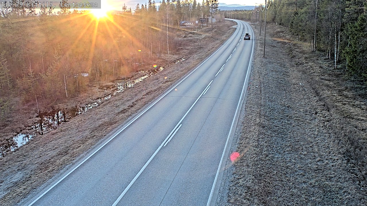 Weather Camera Image Väg 79 Kittilä, Lentoasema, Kittilä, Lappi