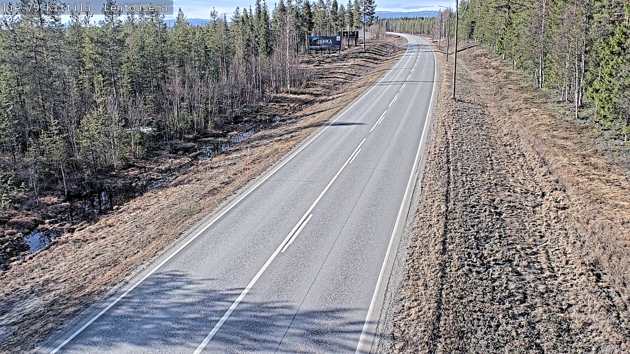 Weather Camera Image Väg 79 Kittilä, Lentoasema, Kittilä, Lappi