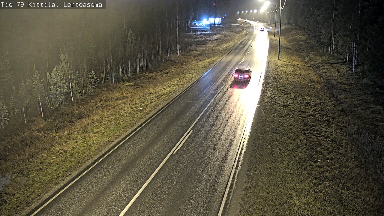 Weather Camera Image Väg 79 Kittilä, Lentoasema, Kittilä, Lappi