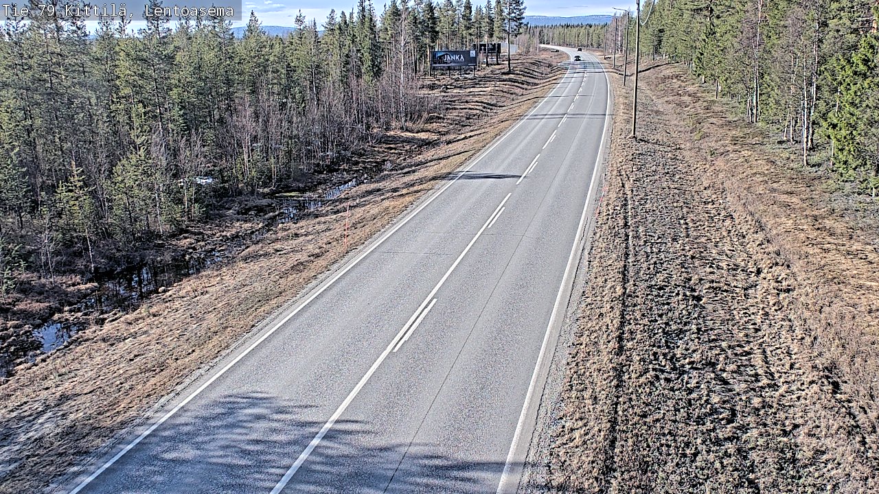 Weather Camera Image Väg 79 Kittilä, Lentoasema, Kittilä, Lappi