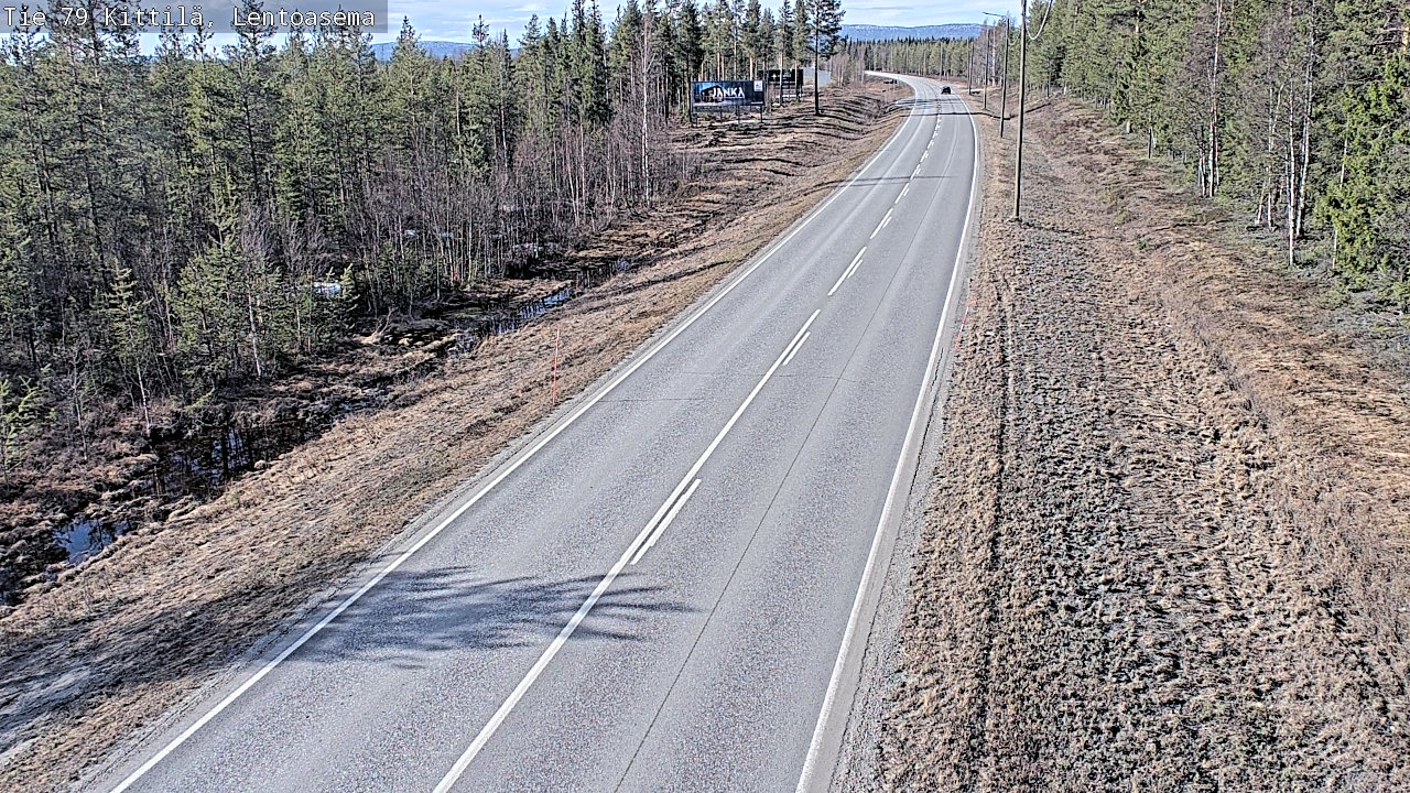Weather Camera Image Väg 79 Kittilä, Lentoasema, Kittilä, Lappi