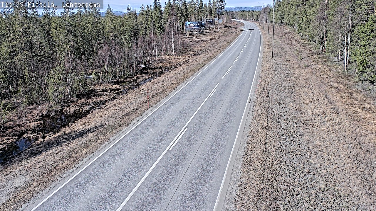 Weather Camera Image Väg 79 Kittilä, Lentoasema, Kittilä, Lappi