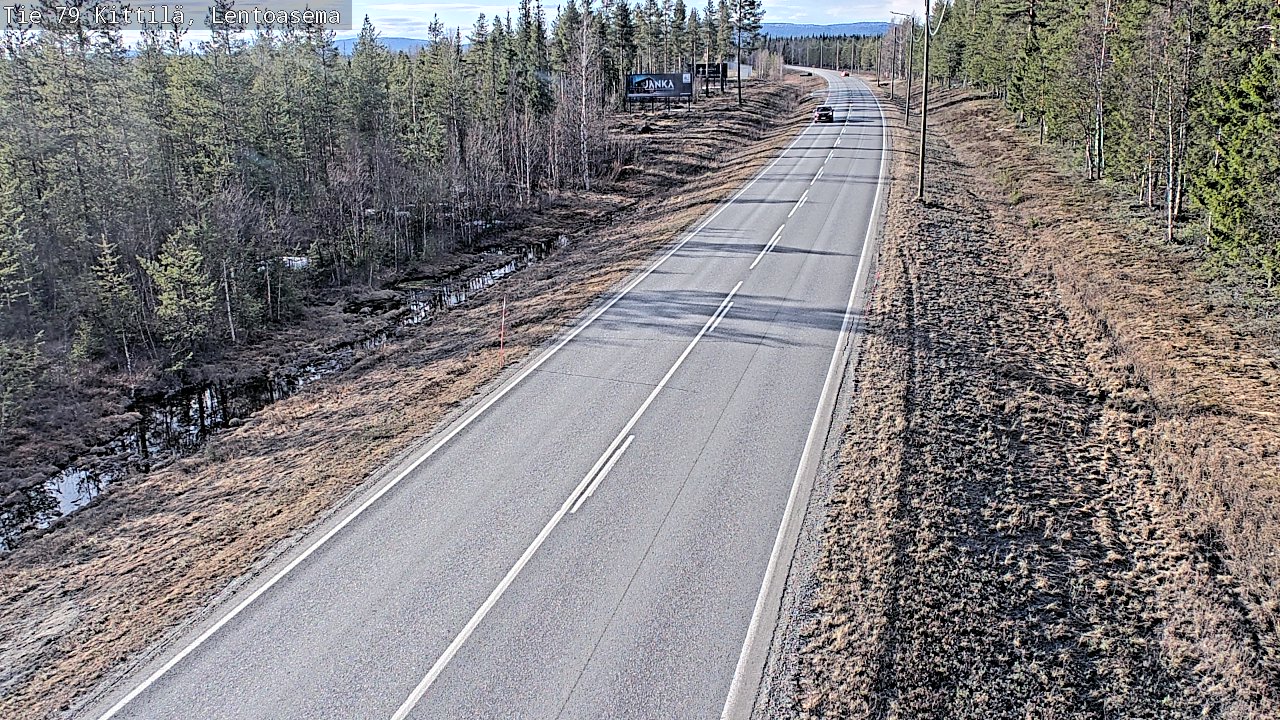 Weather Camera Image Väg 79 Kittilä, Lentoasema, Kittilä, Lappi