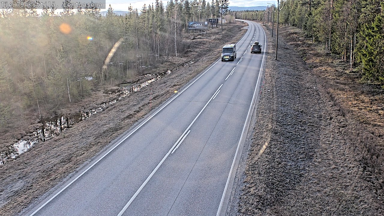 Weather Camera Image Väg 79 Kittilä, Lentoasema, Kittilä, Lappi