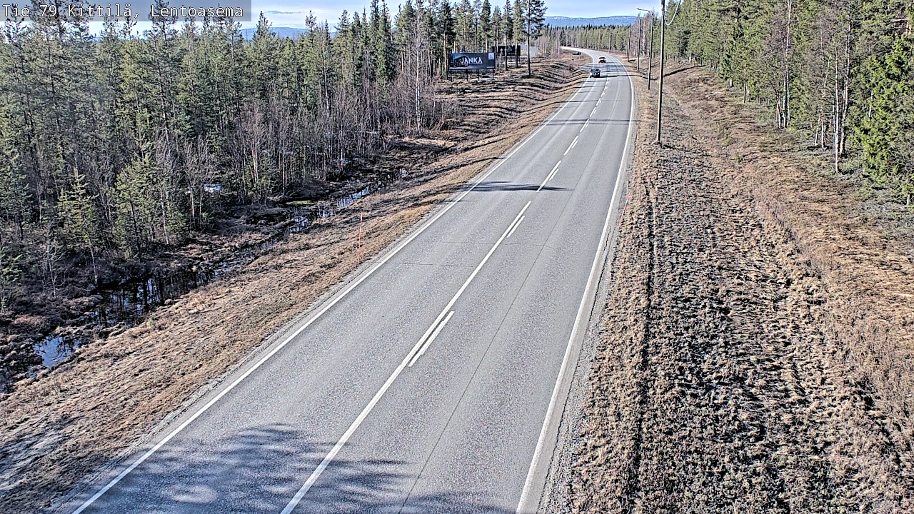 Weather Camera Image Väg 79 Kittilä, Lentoasema, Kittilä, Lappi