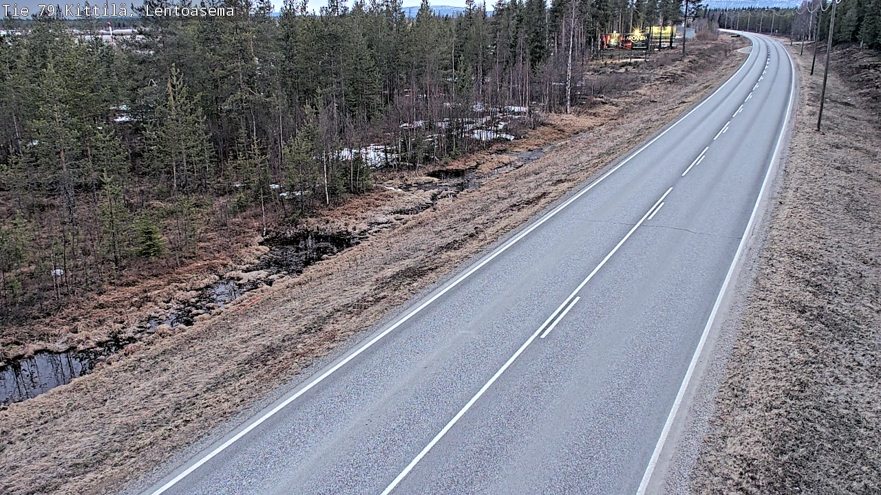 Weather Camera Image Väg 79 Kittilä, Lentoasema, Kittilä, Lappi