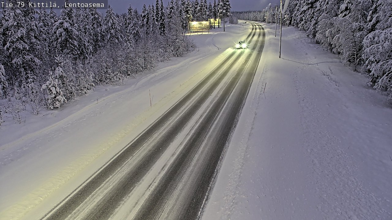 Weather Camera Image Road 79 Kittilä, Lentoasema, Kittilä, Lappi