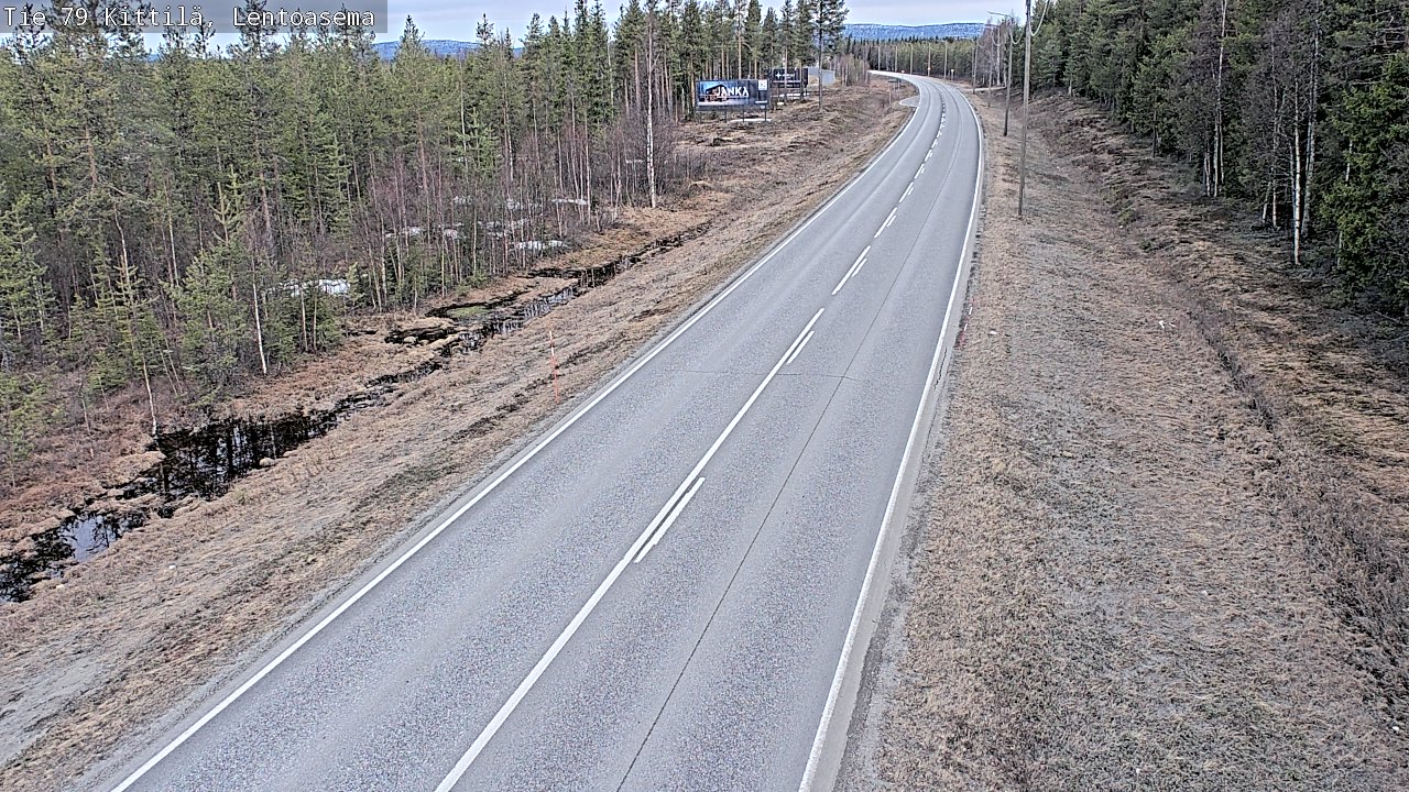 Weather Camera Image Väg 79 Kittilä, Lentoasema, Kittilä, Lappi