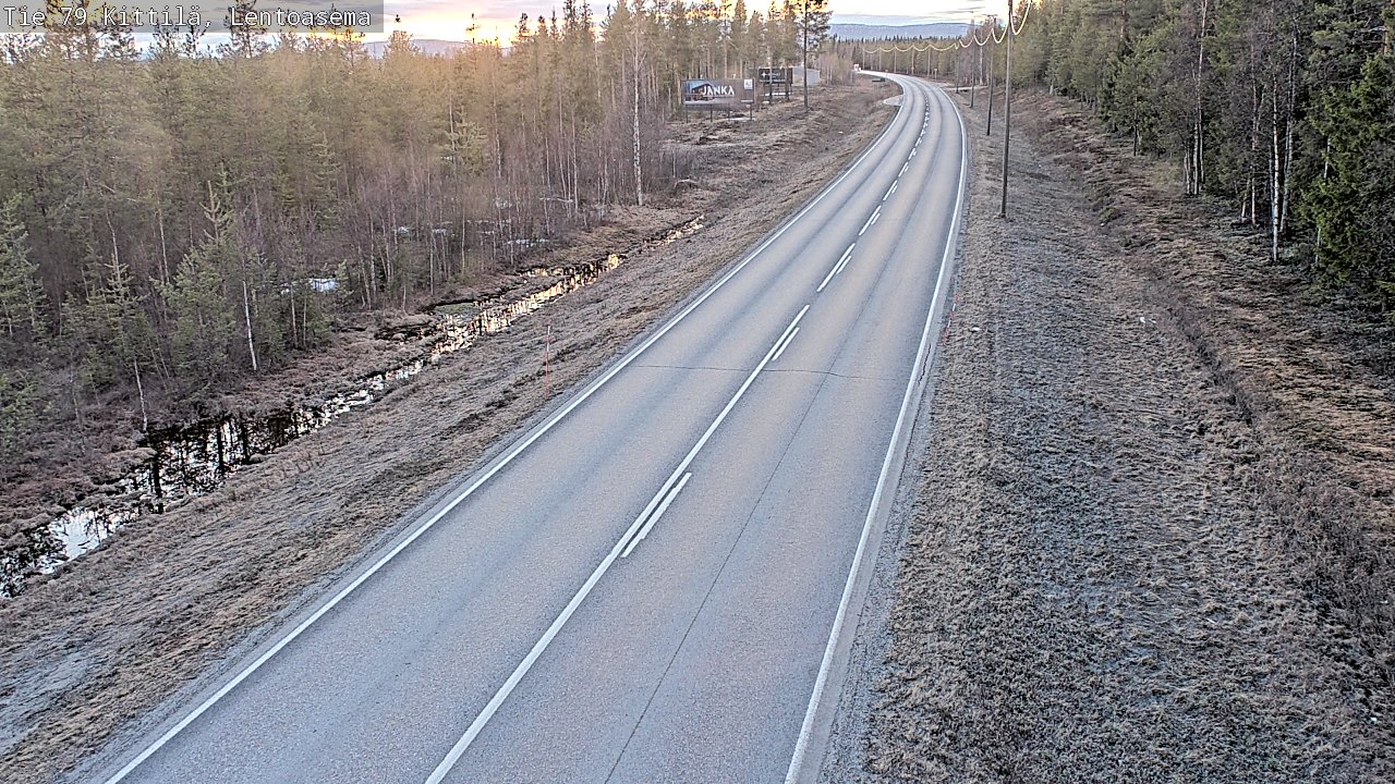 Weather Camera Image Väg 79 Kittilä, Lentoasema, Kittilä, Lappi