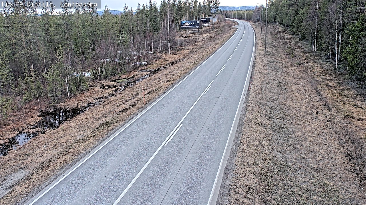 Weather Camera Image Väg 79 Kittilä, Lentoasema, Kittilä, Lappi