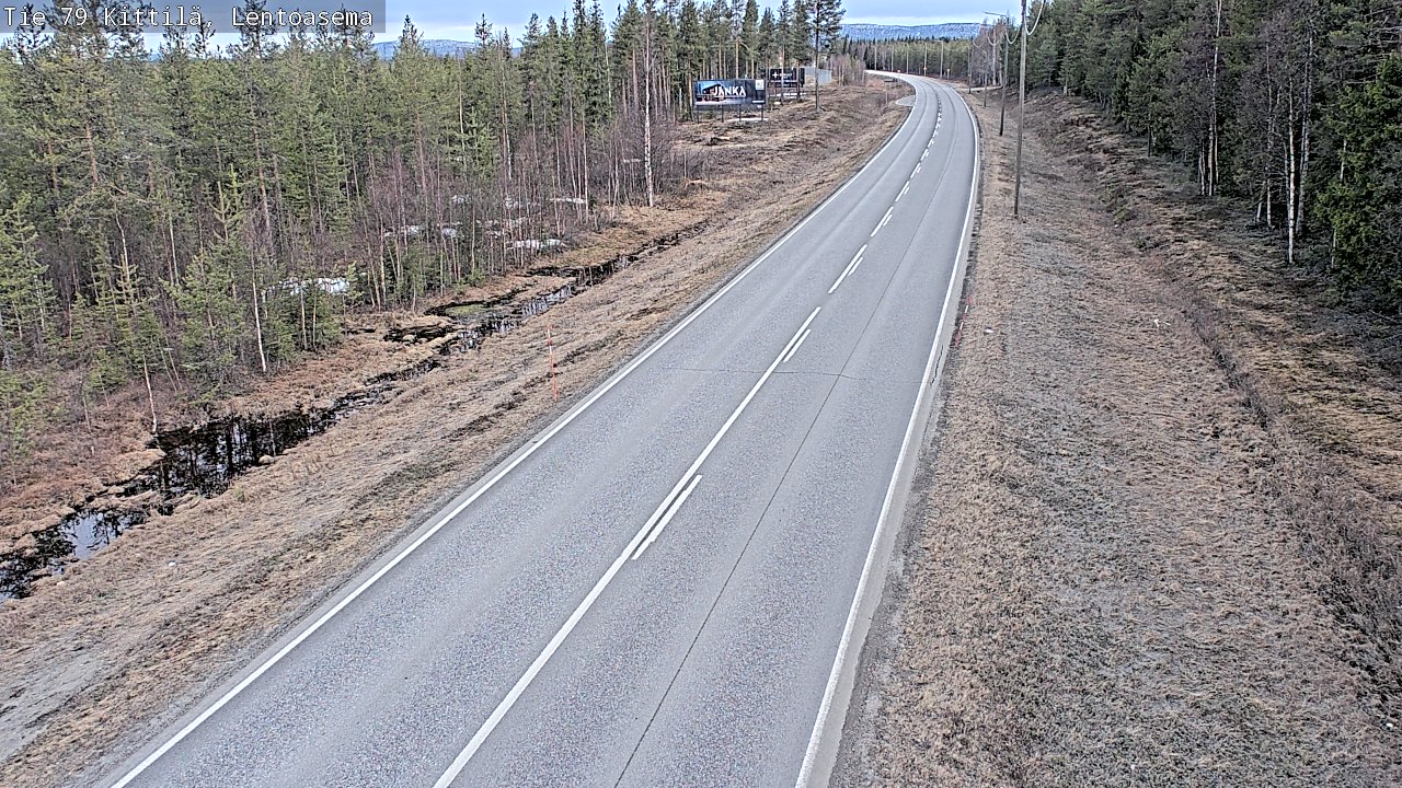 Weather Camera Image Väg 79 Kittilä, Lentoasema, Kittilä, Lappi
