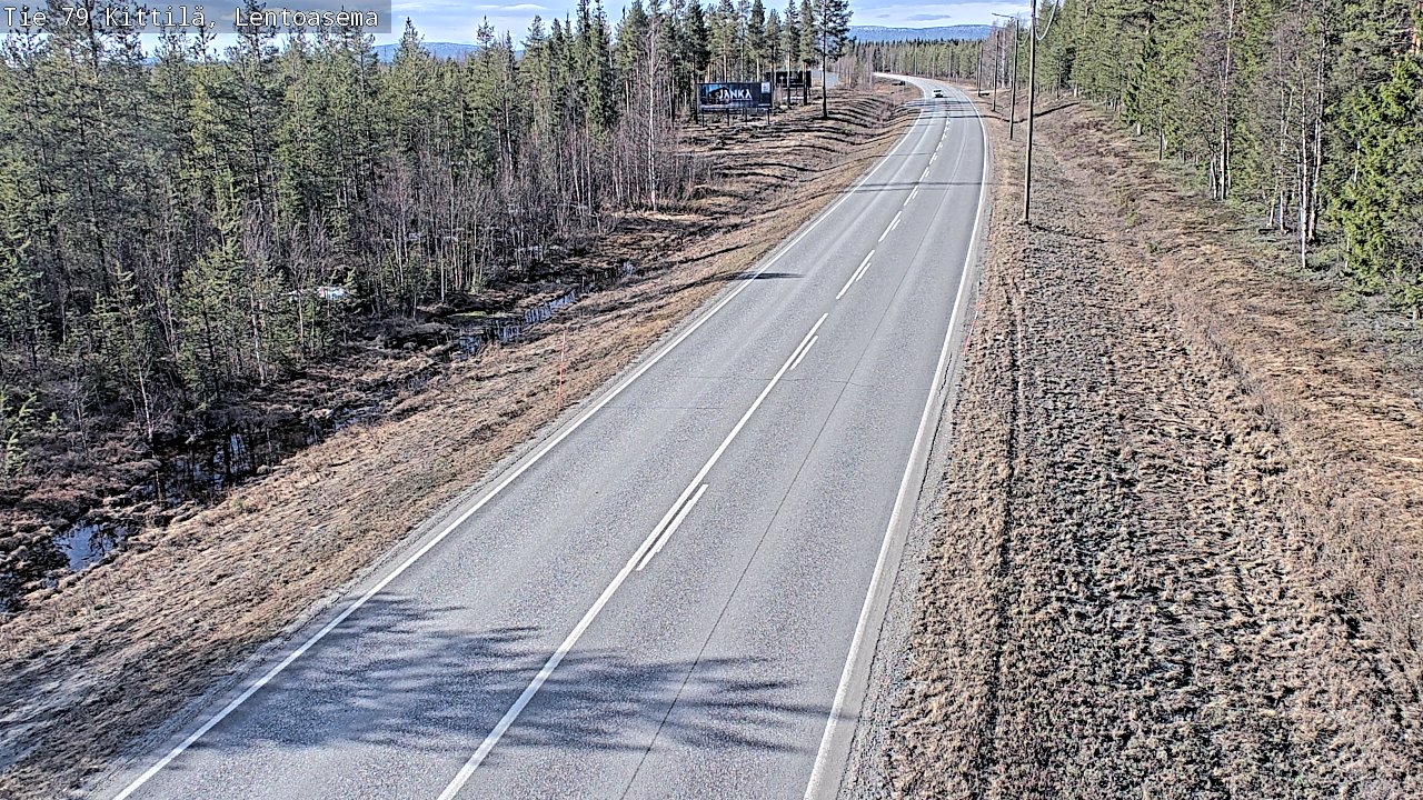 Weather Camera Image Väg 79 Kittilä, Lentoasema, Kittilä, Lappi