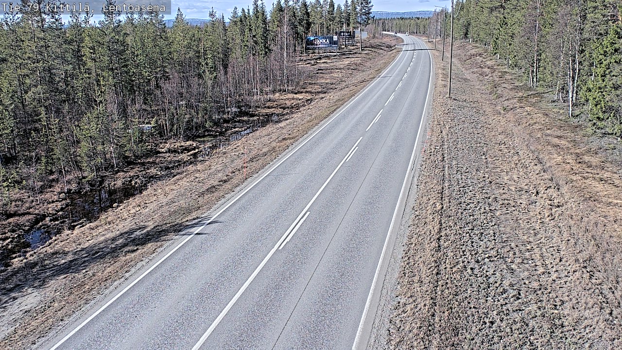 Weather Camera Image Väg 79 Kittilä, Lentoasema, Kittilä, Lappi