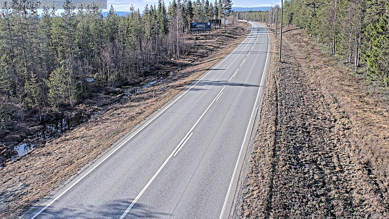 Weather Camera Image Väg 79 Kittilä, Lentoasema, Kittilä, Lappi