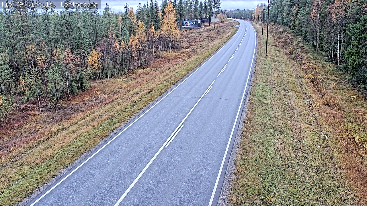 Weather Camera Image Väg 79 Kittilä, Lentoasema, Kittilä, Lappi