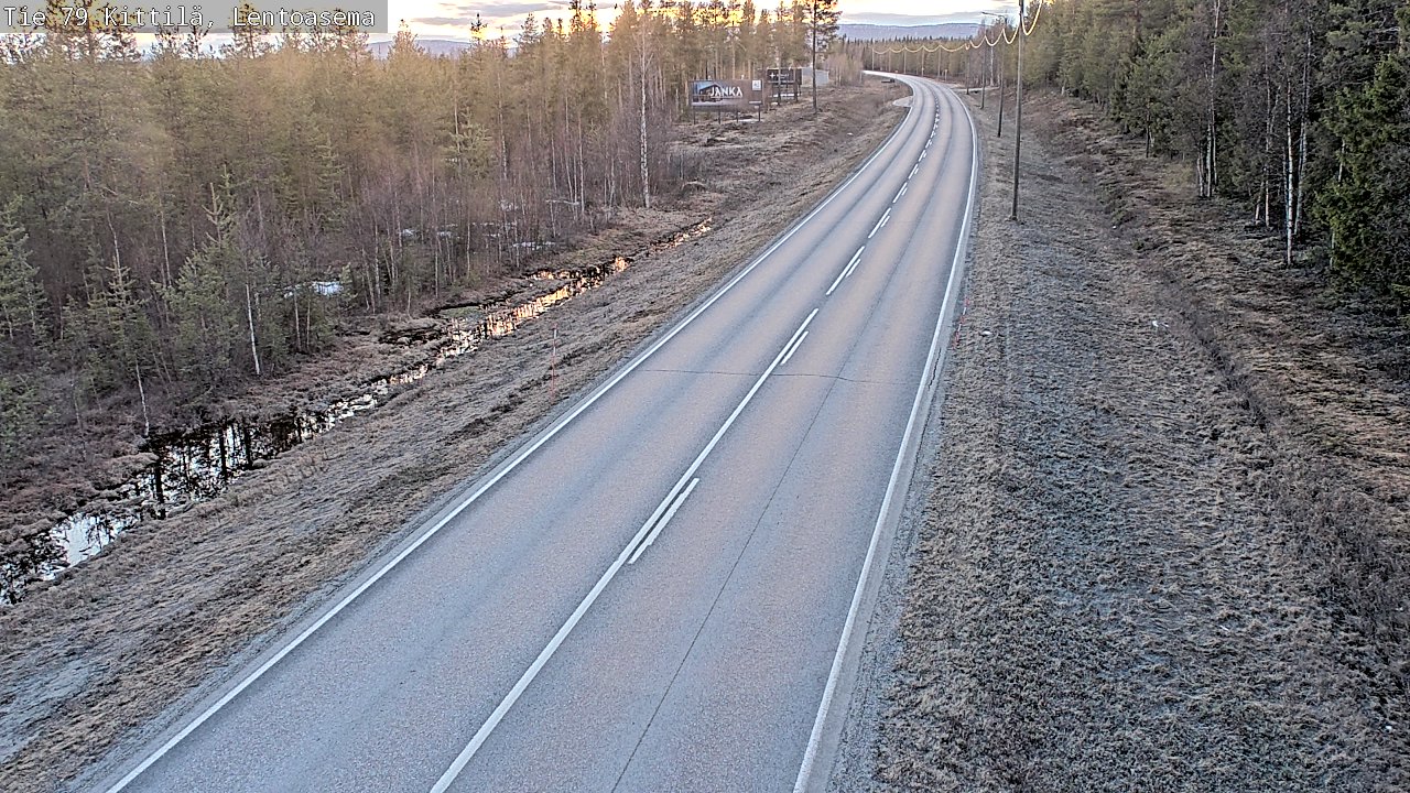 Weather Camera Image Väg 79 Kittilä, Lentoasema, Kittilä, Lappi