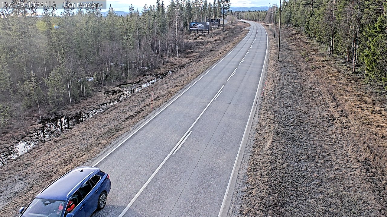 Weather Camera Image Väg 79 Kittilä, Lentoasema, Kittilä, Lappi