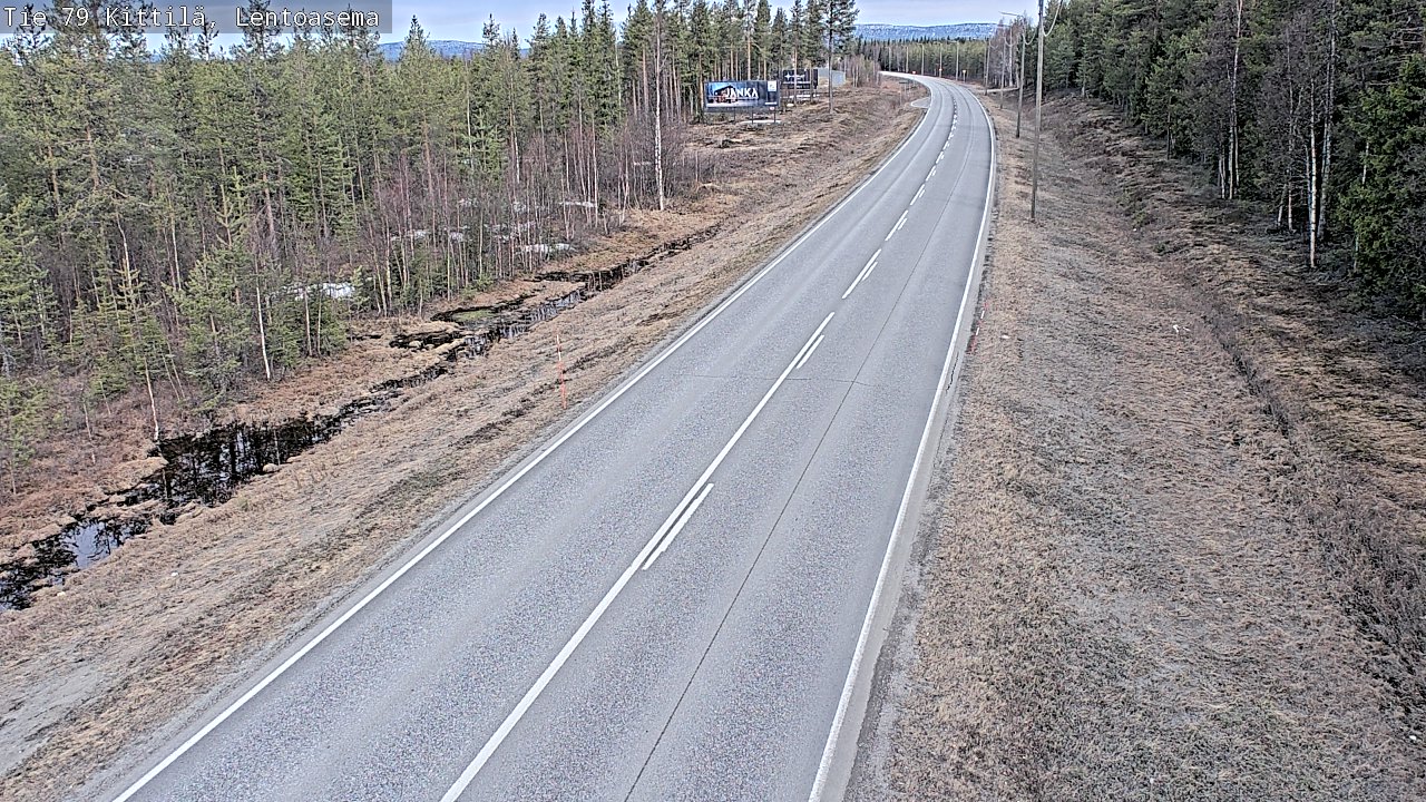Weather Camera Image Väg 79 Kittilä, Lentoasema, Kittilä, Lappi