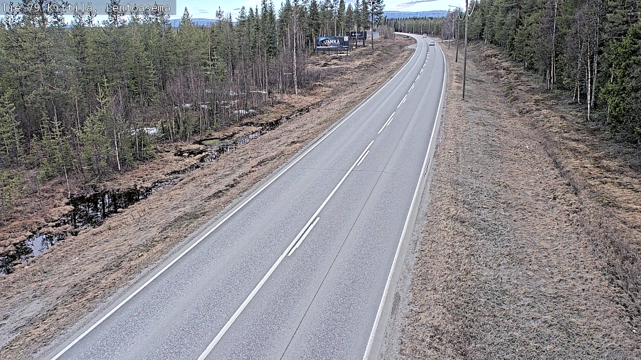 Weather Camera Image Väg 79 Kittilä, Lentoasema, Kittilä, Lappi
