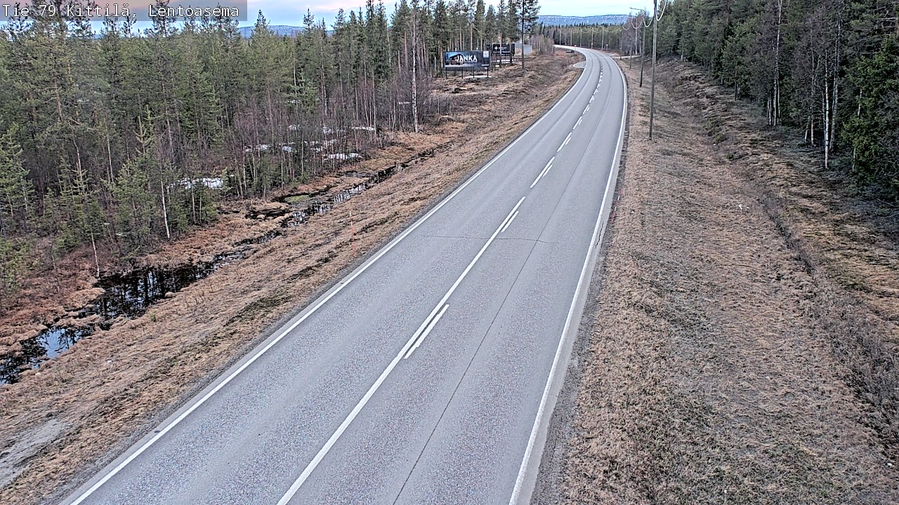 Weather Camera Image Väg 79 Kittilä, Lentoasema, Kittilä, Lappi