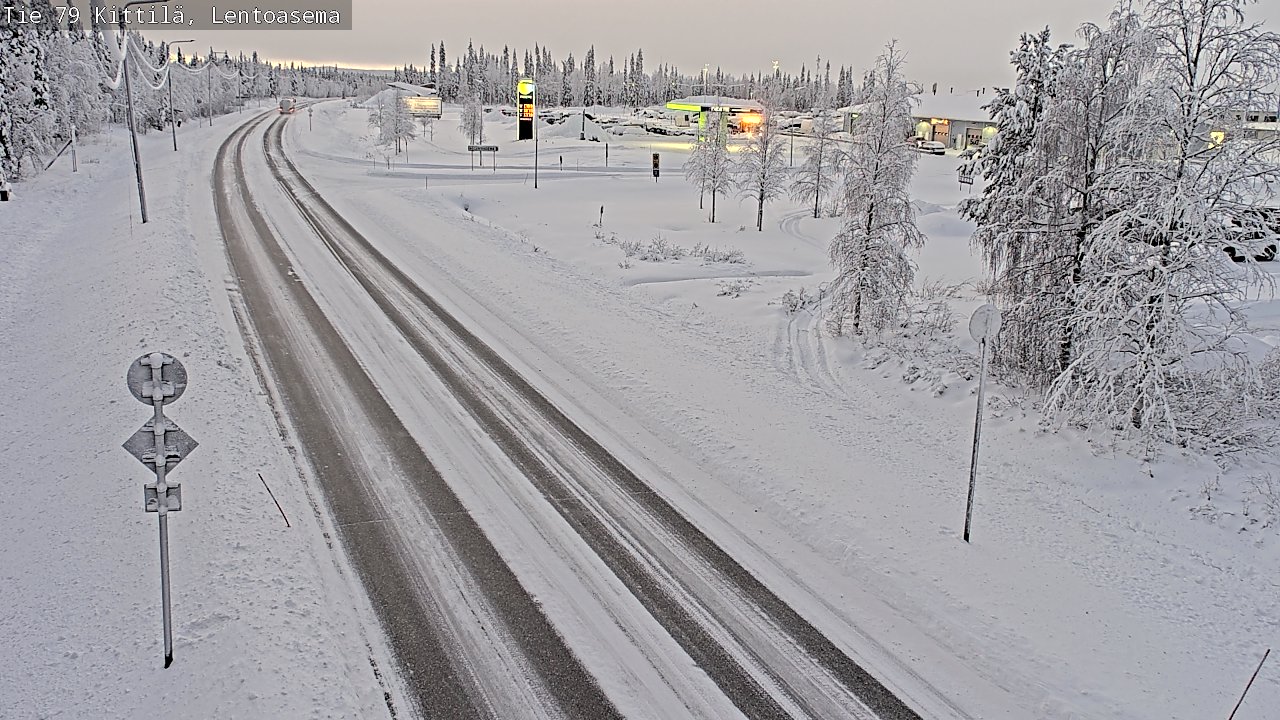 Weather Camera Image Väg 79 Kittilä, Lentoasema, Kittilä, Lappi