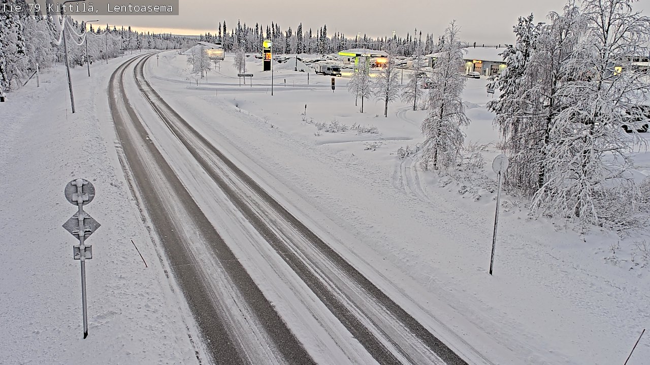 Weather Camera Image Väg 79 Kittilä, Lentoasema, Kittilä, Lappi