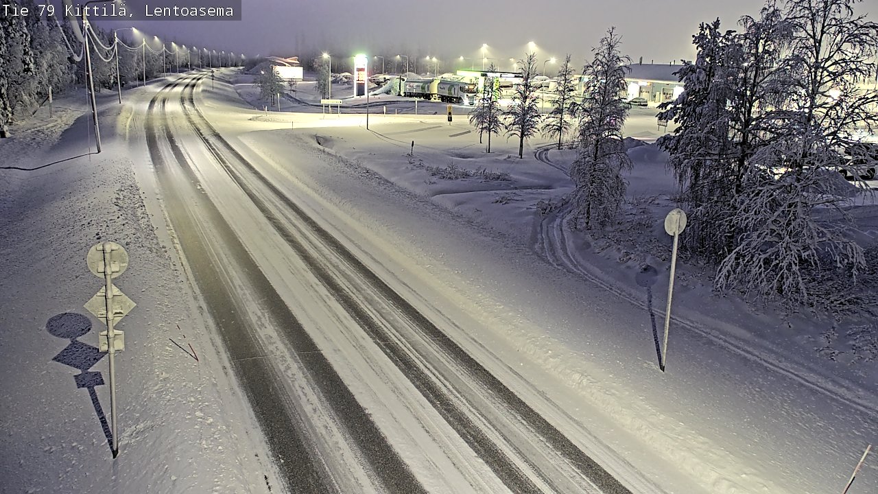 Weather Camera Image Väg 79 Kittilä, Lentoasema, Kittilä, Lappi