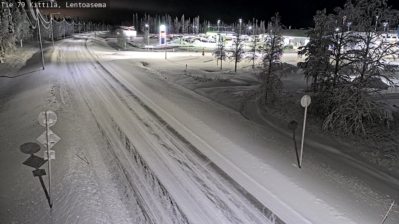 Weather Camera Image Väg 79 Kittilä, Lentoasema, Kittilä, Lappi